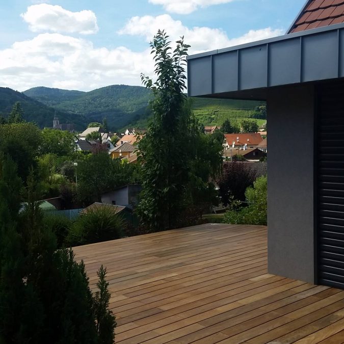 Pose de terrasse en bois ou en pierre naturelle pr&egrave;s d&rsquo;Obernai Obernai